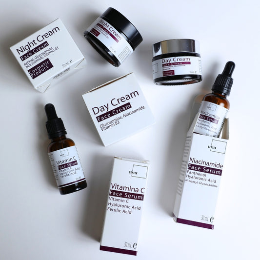 Set për kujdesin e lëkurës | Rutinë e përditshme me vitaminë C & niacinamid